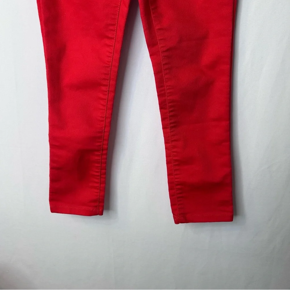Gymboree Red Kids Girl’s Jeans Adjustable Waistband Size 6 Bright Red
